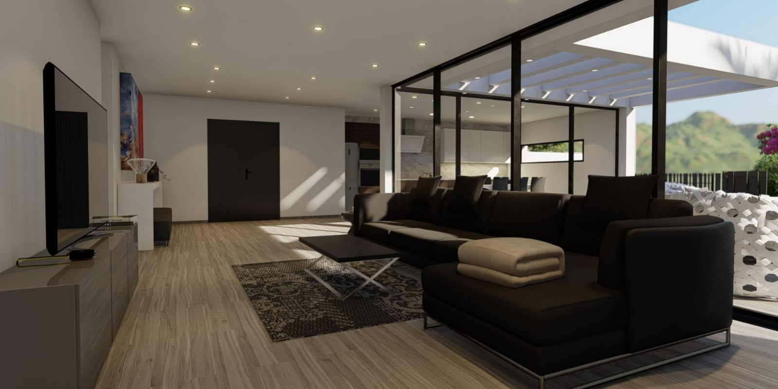 Salon Comedor Nueva Construccion Unifamiliar Tenerife Sur