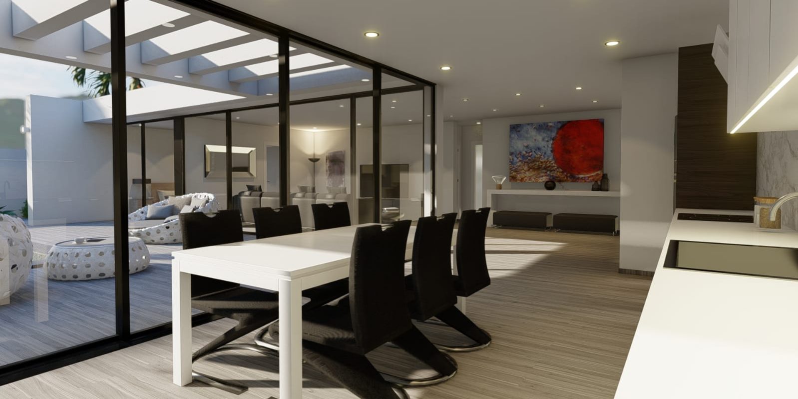 Comedor Nueva Construccion Unifamiliar Tenerife Sur