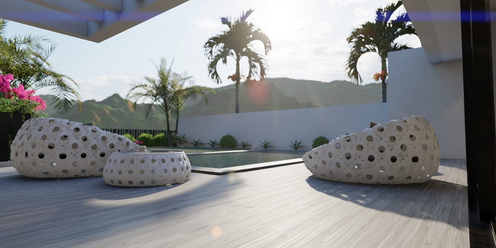 Terraza Nueva Construccion Unifamiliar Tenerife Sur