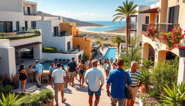 Canary Islands real estate: conceptual residential community and visitors