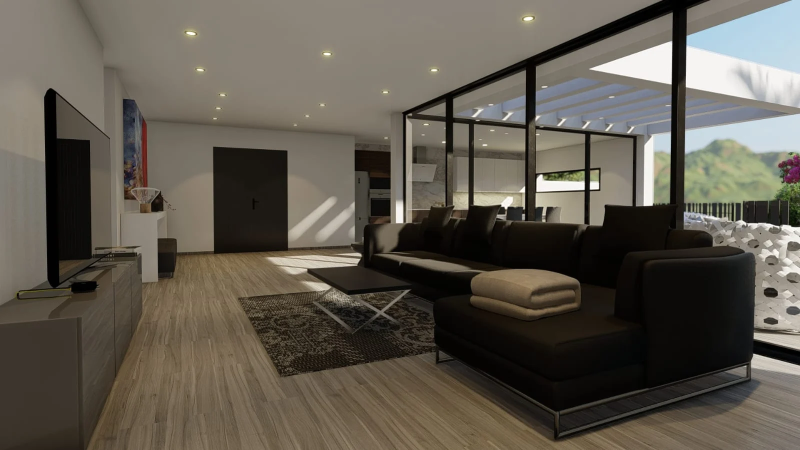 Render de Yaco II: Modelo 4 · Salón